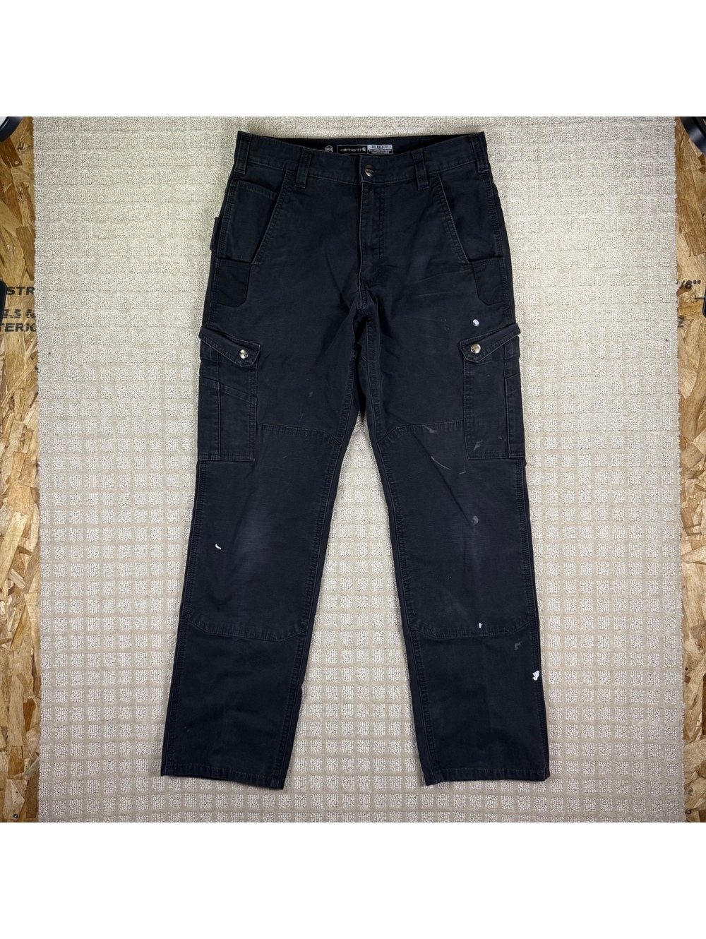 Carhartt relaxed fit black cargo pants 31x31